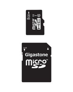 Gigastone GS-2IN1C1008G-R Class 10 UHS-1 microSDHC Card & SD Adapter (8GB)